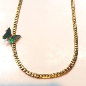 Vintage Avon Offset Butterfly Necklace